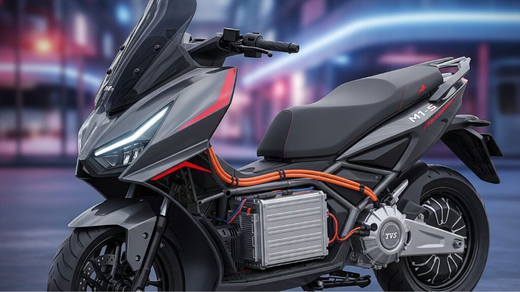 TVS का धमाका! मैक्सी-स्टाइल TVS M1-S Electric Scooter का टीजर जारी – 150 KM रेंज, 105 Km/h स्पीड और दमदार लुक